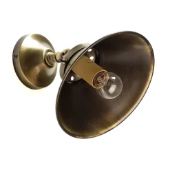 Wandleuchte Echt-Messing in Bronze hell