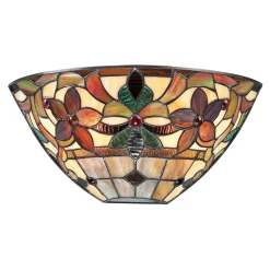 Wandleuchte FARFALLA 6 Bronze B:37cm Tiffany-Stil