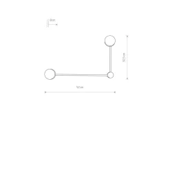 Wandleuchte 2-flammig GX53 Schwarz Metall Modern indirekt