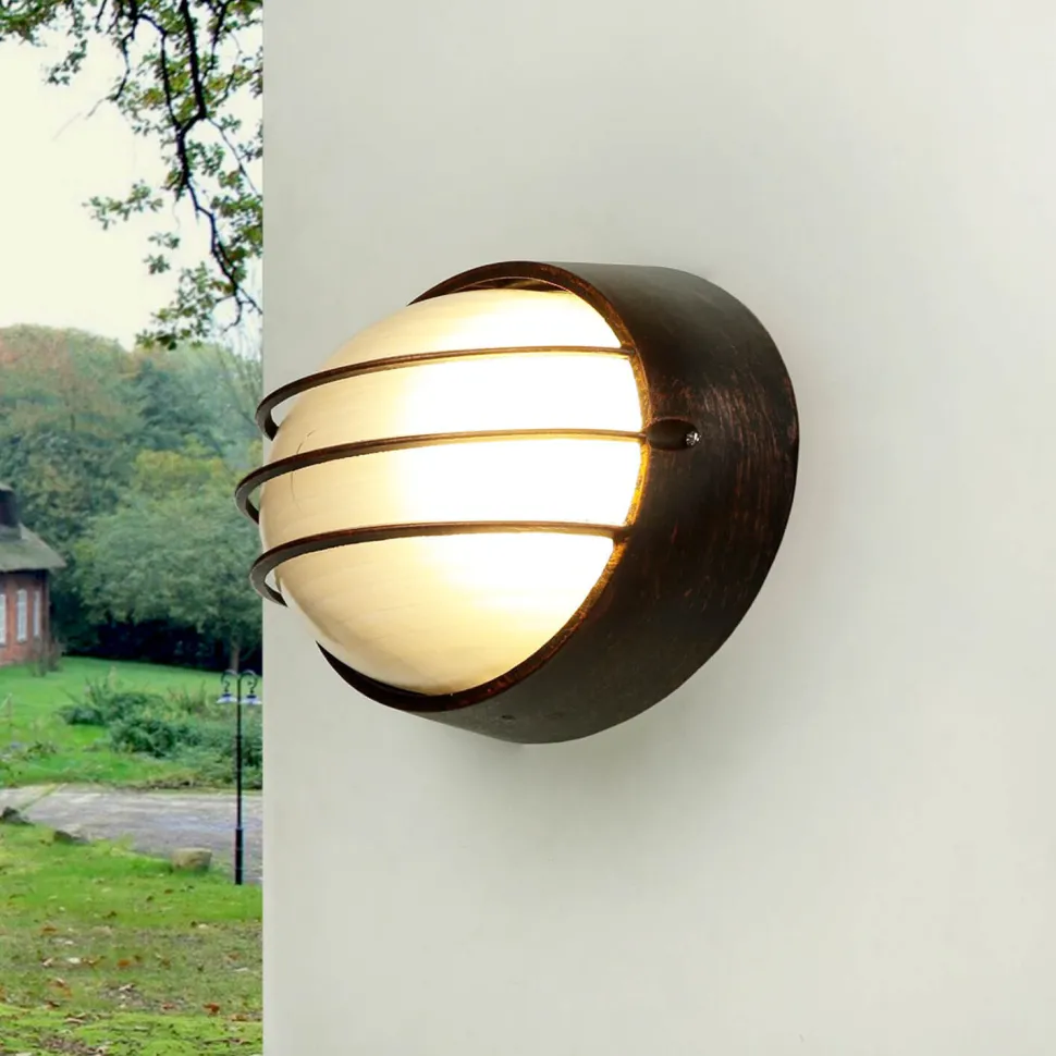 Wandleuchte für Außen Kupfer Antik AMSTERDAM B:22cm