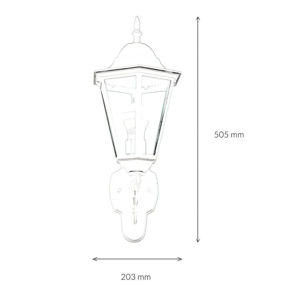 Wandleuchte für Außen Schwarz Kupfer BRISTOL II IP44 E27