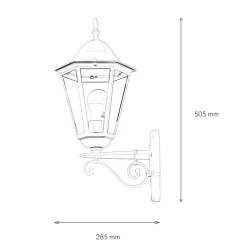 Wandleuchte für Außen Schwarz Kupfer BRISTOL II IP44 E27
