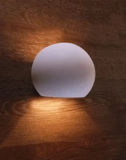 Wandleuchte Gips Up Down G9 Weiß rund indirektes Licht