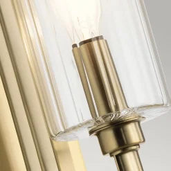 Wandleuchte Glas Metall E14 35,5 cm hoch Jugendstil