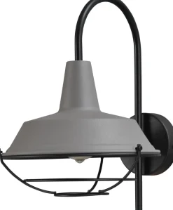 Wandleuchte Grau PRATO Handarbeit Ø25cm Industrie