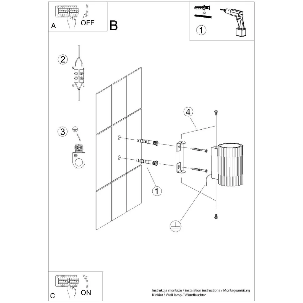 Wandleuchte GU10 H: 10 cm klein in Grün Modern Aluminium
