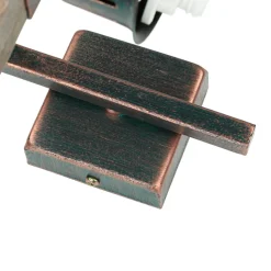 Wandleuchte HAKON Kupfer Antik Echt Holz Metall