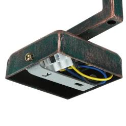 Wandleuchte HAKON Kupfer Antik Echt Holz Metall