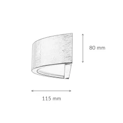 Wandleuchte Holz Flurlampe 40cm vielseitig ARBARO