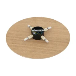 Wandleuchte Holz rund Ø 40 cm für 4x G9 indirektes Licht