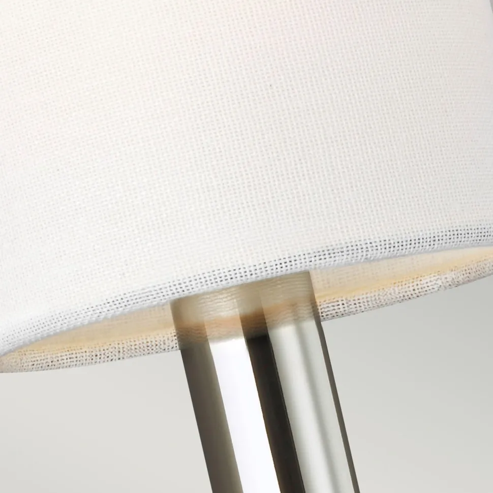 Wandleuchte in Nickel Weiß Metall Stoff E14 Jugendstil