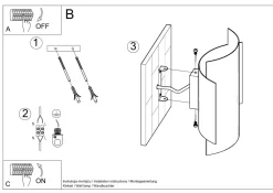 Wandleuchte innen Up Down Metall Weiß H: 23 cm G9