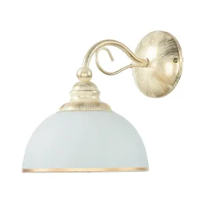 Wandleuchte Jugendstil in Weiß Gold Wohnzimmer Flur