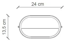 Wandleuchte Keramik Glas E27 24 cm breit Maritim DAVIDE
