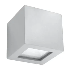 Wandleuchte Keramik Grau Würfel H: 14 cm Up Down E27