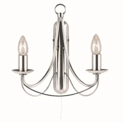 Wandleuchte klassisch in matt Silber