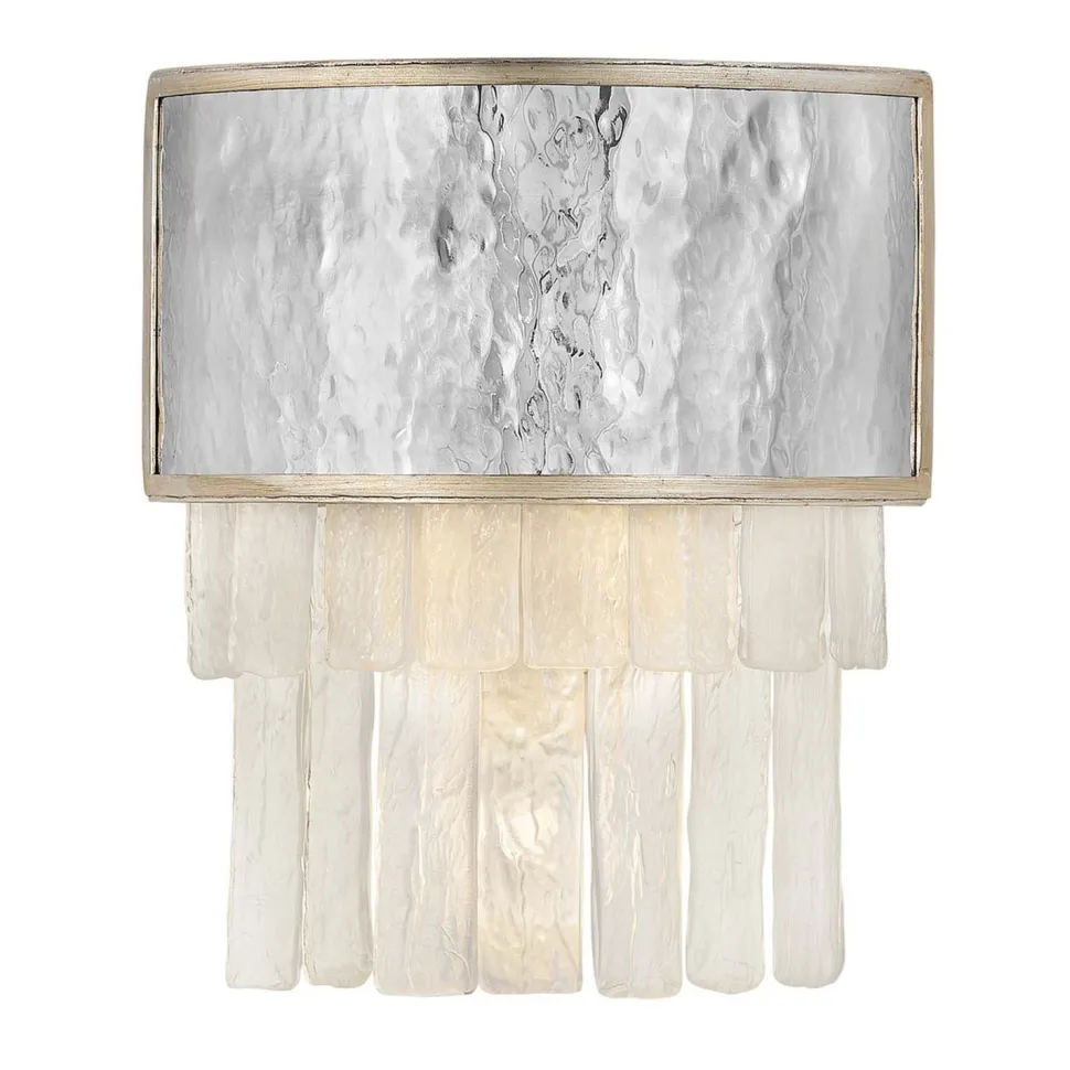 Wandleuchte klein B: 30,5 cm Edelstahl Kristall 2x E14 Up Down