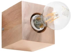 Wandleuchte LABERIA Holz Würfel B:10cm Modern kompakt