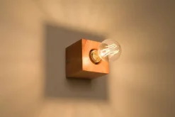 Wandleuchte LABERIA Holz Würfel B:10cm Modern kompakt