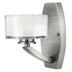 Wandleuchte LOU Weiß Nickel Lampe Wohnzimmer Flur