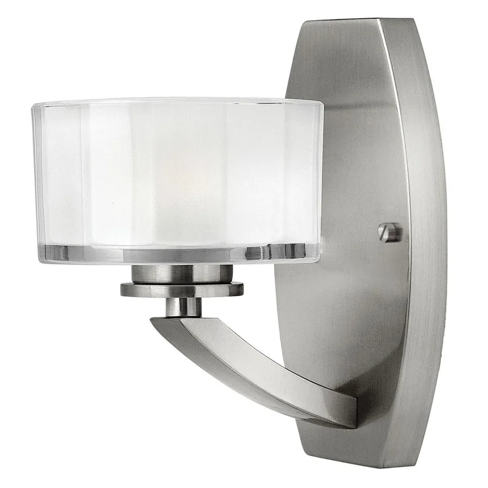 Wandleuchte LOU Weiß Nickel Lampe Wohnzimmer Flur