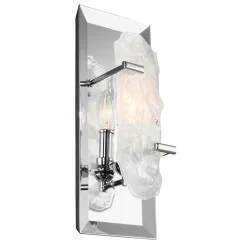 Wandleuchte LYSE Chrom Kristall Glas Design Lampe