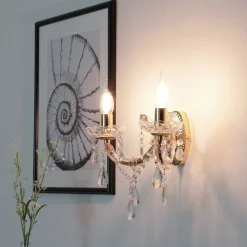 Wandleuchte MARIE THERESE in Gelb 2-flmg