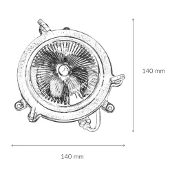 Wandleuchte Maritim G9 Ø 14 cm Messing Glas außen