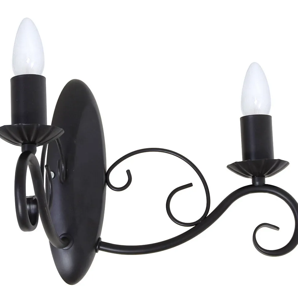 Wandleuchte MAURO in Schwarz 2-flmg