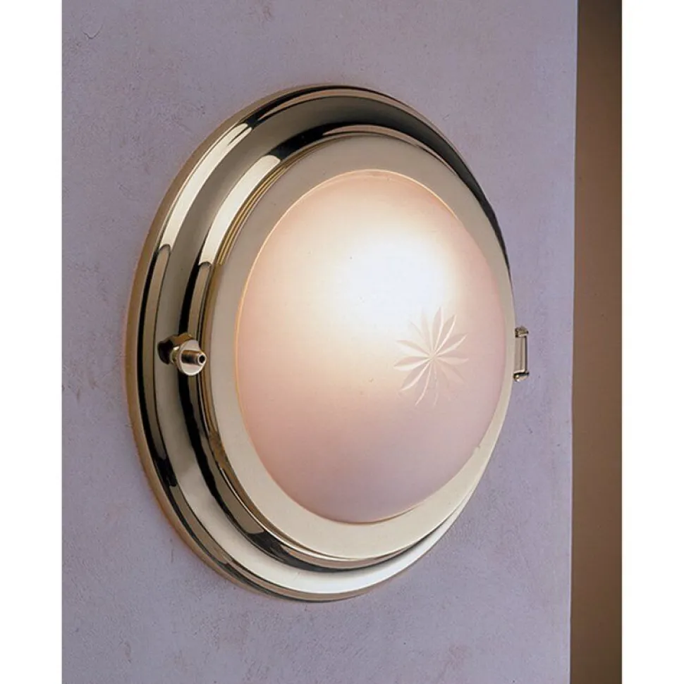 Wandleuchte Messing Maritim Bullauge rund Flur Bad