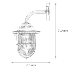Wandleuchte Messing Maritim IP64 Haus Hof Haustür