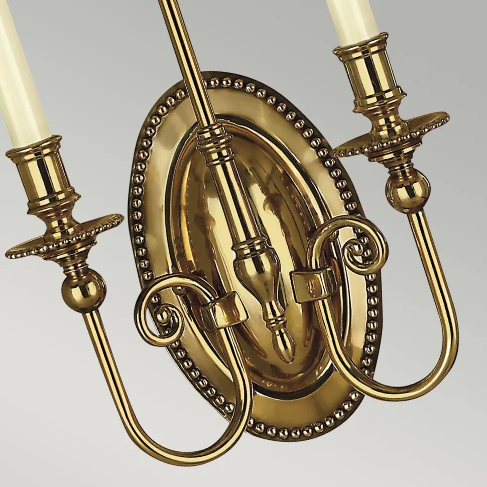 Wandleuchte Messing Stoff Barock Design CAMI