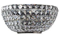 Wandleuchte Metall E14 25,5 cm breit Nickel 2-flammig