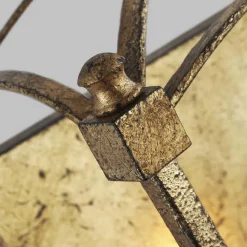 Wandleuchte Metall E14 36,1 cm hoch in Antikgold ZENOR