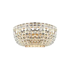 Wandleuchte Metall E14 B: 25,5 cm in Gold 2-flammig