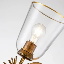 Wandleuchte Metall Glas E27 H: 55,9 cm Up Down Modern