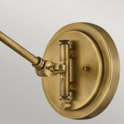 Wandleuchte Metall Glas verstellbar E27 in Messing Antik