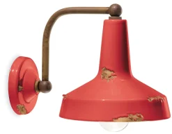 Wandleuchte Metall Keramik 21 cm hoch E27 MOLETI