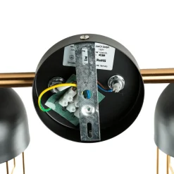 Wandleuchte Metall Schwarz Gold Loft Design 2x E14 QUINN