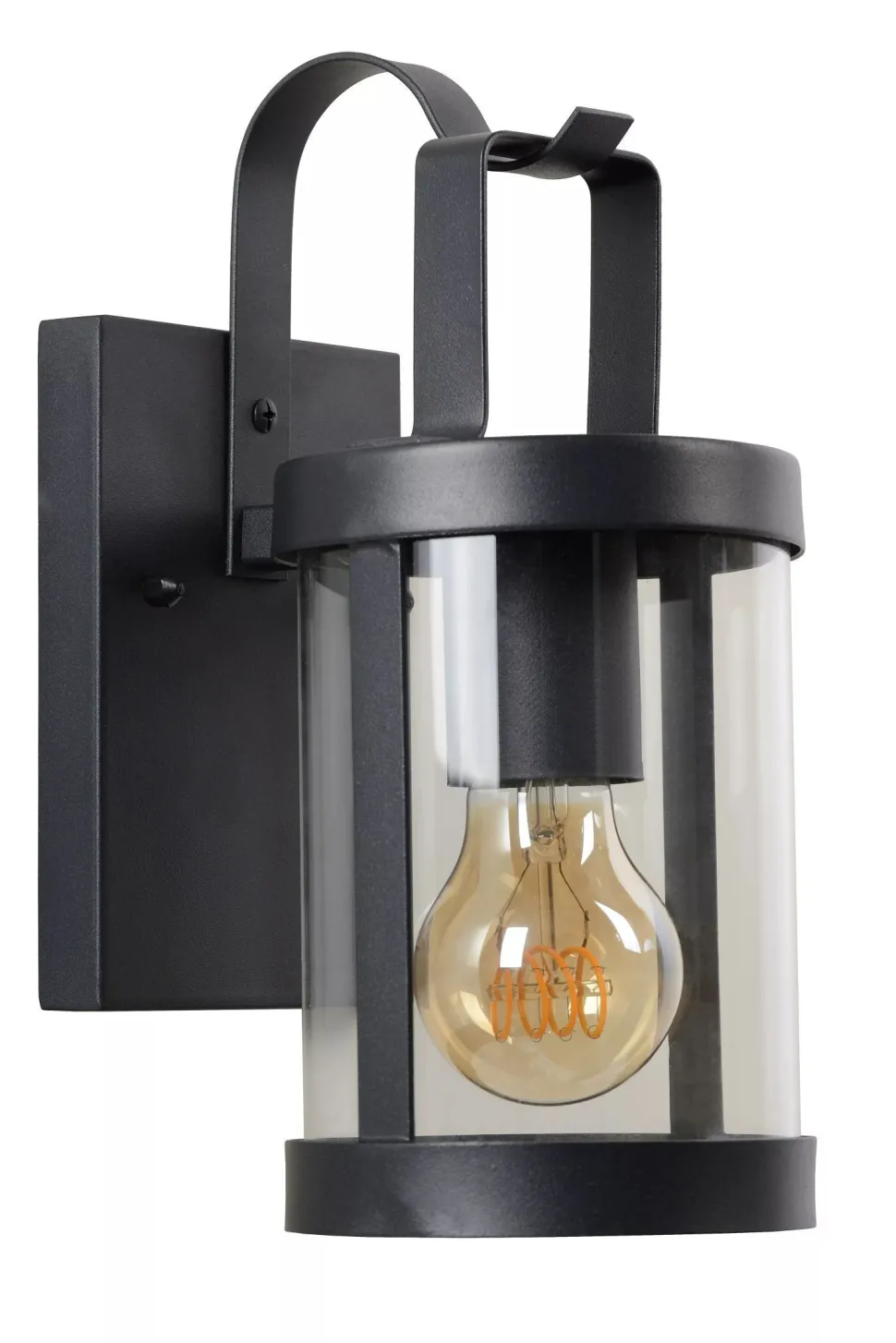 Wandleuchte Metall Schwarz IP23 T:16 cm E27 Garten