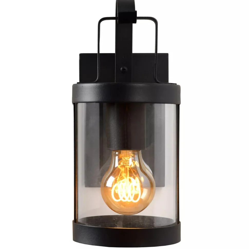 Wandleuchte Metall Schwarz IP23 T:16 cm E27 Garten