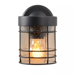 Wandleuchte Metall Schwarz IP23 E27 Haus Haustür Garten