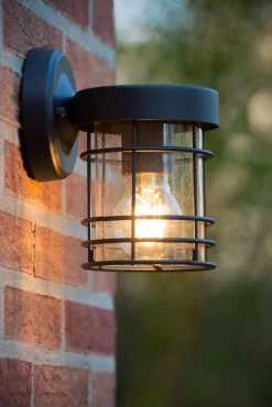 Wandleuchte Metall Schwarz IP23 E27 Haus Haustür Garten