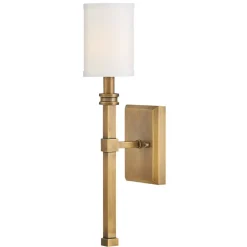 Wandleuchte Metall Stoff H: 45,6 cm Jugendstil E14