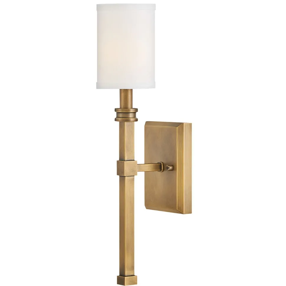 Wandleuchte Metall Stoff H: 45,6 cm Jugendstil E14