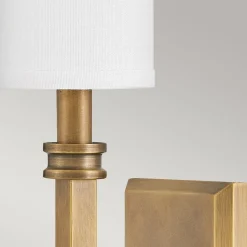 Wandleuchte Metall Stoff H: 45,6 cm Jugendstil E14