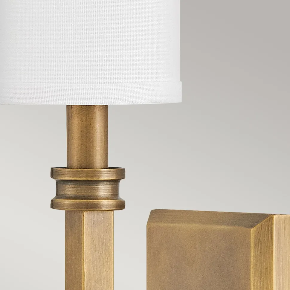 Wandleuchte Metall Stoff H: 45,6 cm Jugendstil E14