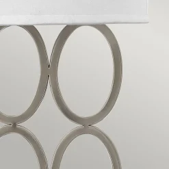 Wandleuchte Metall Stoff Glas 51,5 cm hoch 5x E14 elegant