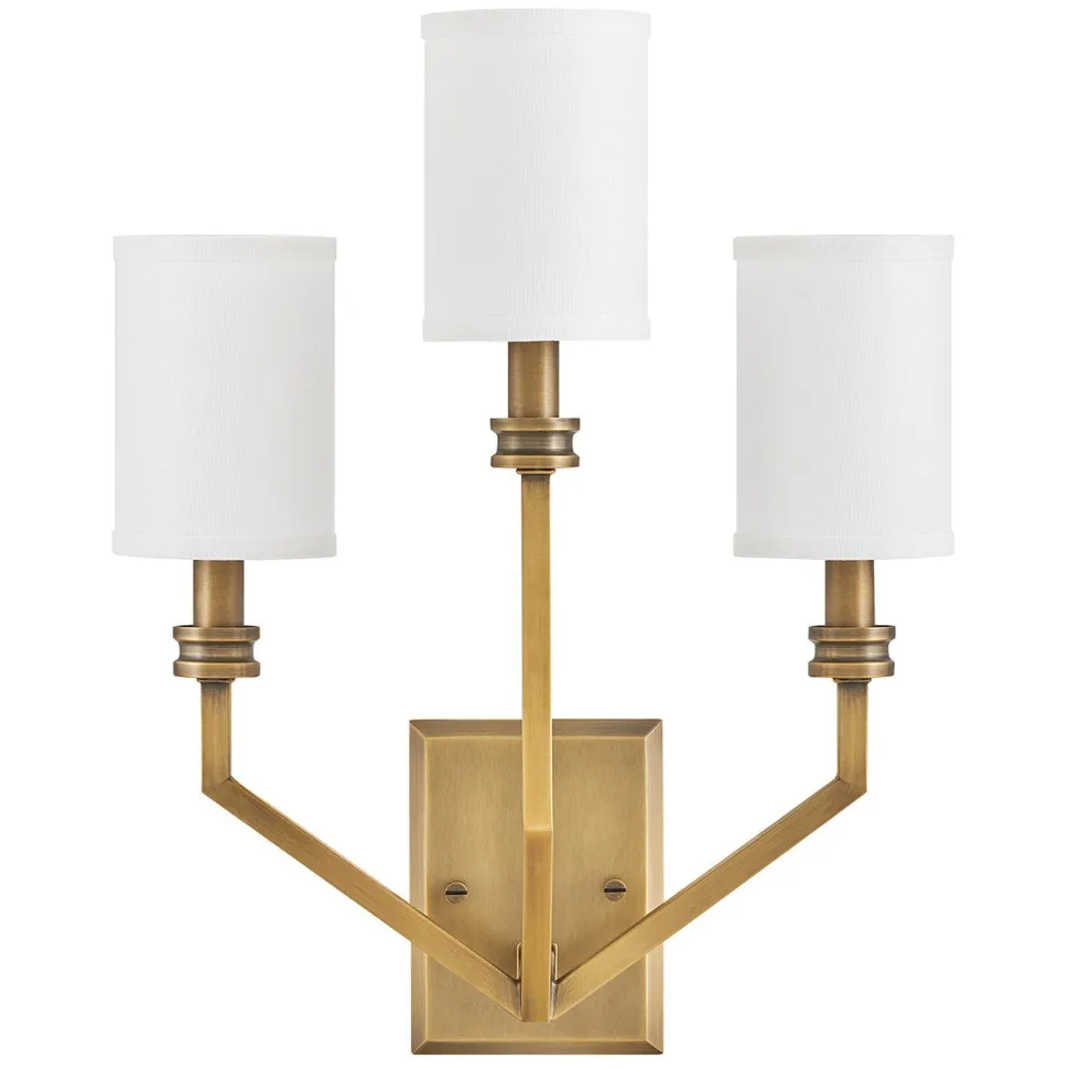 Wandleuchte Metall Stoff 48,3 cm hoch E14 3-flammig