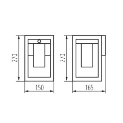 Wandleuchte mit Bewegungsmelder IP44 Schwarz Outdoor
